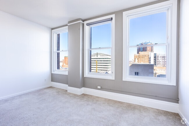 Studio - 436SF - Living Room - The Fleming Building