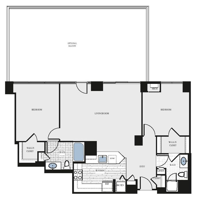 Floor Plan - 2 Bed/2 Bath - bc4