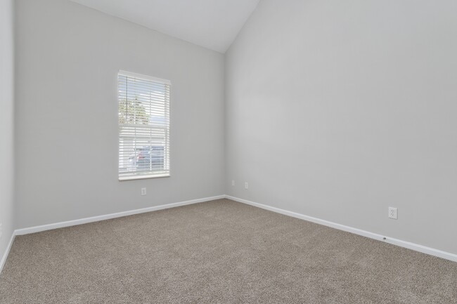 Orleans Metairie Deluxe Renovated downstairs bedroom with vaulted ceiling and plush carpet - Orleans