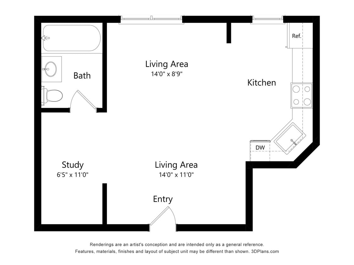 Floor Plan - Studio - B