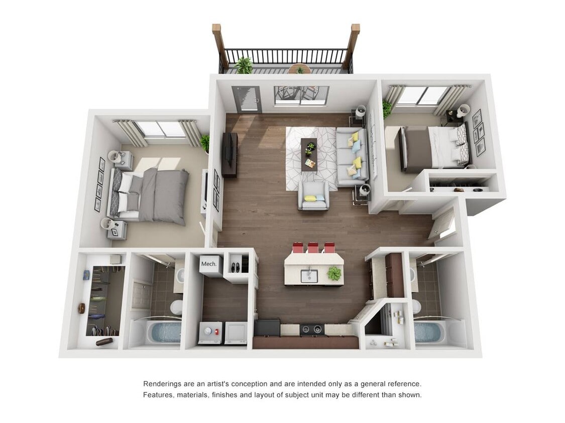 Floor Plan - 2X2 Hayden