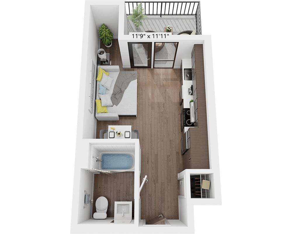 Floor Plan - Studio E1A