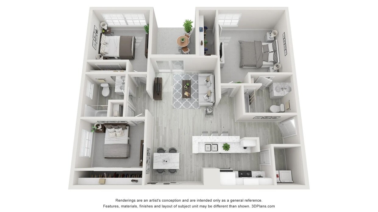 A photo of our 3x2 floor plan, The Slate. - The Slate