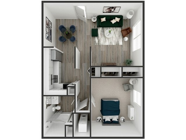 1 Bedroom Floorplan - The Willow