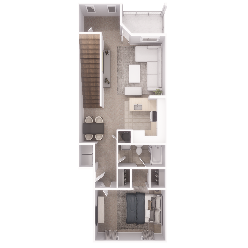 Floor Plan - 1 Bed/ 1 Bath