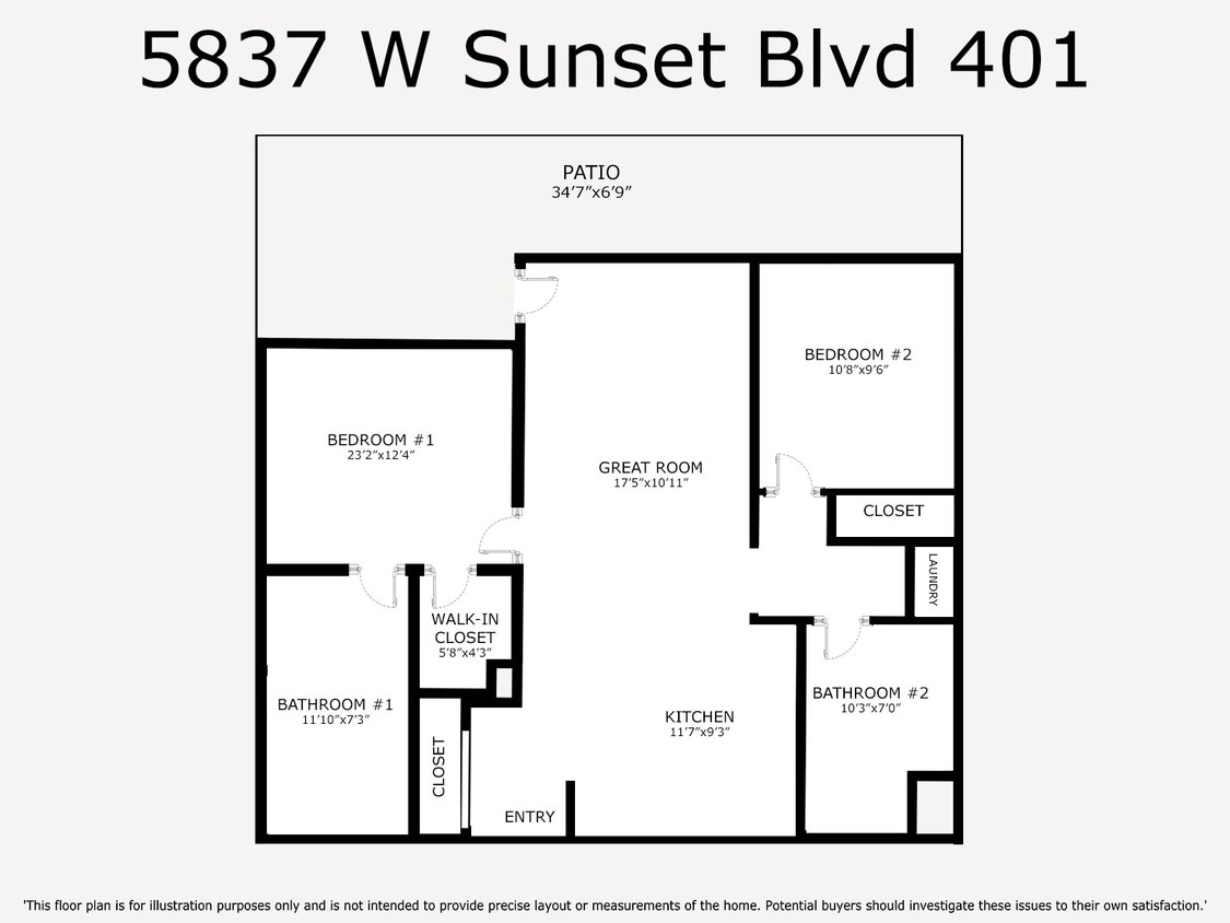 Floor Plan - The Modern Monastery: 2BD/2BTH