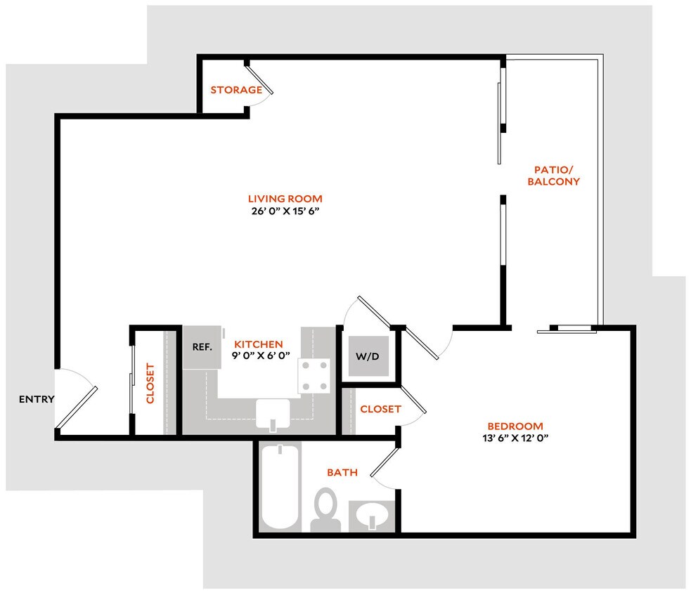 Floor Plan - Plan 1BW