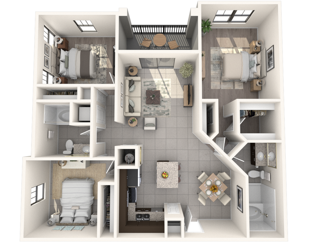 2 bed 2 bath - D4