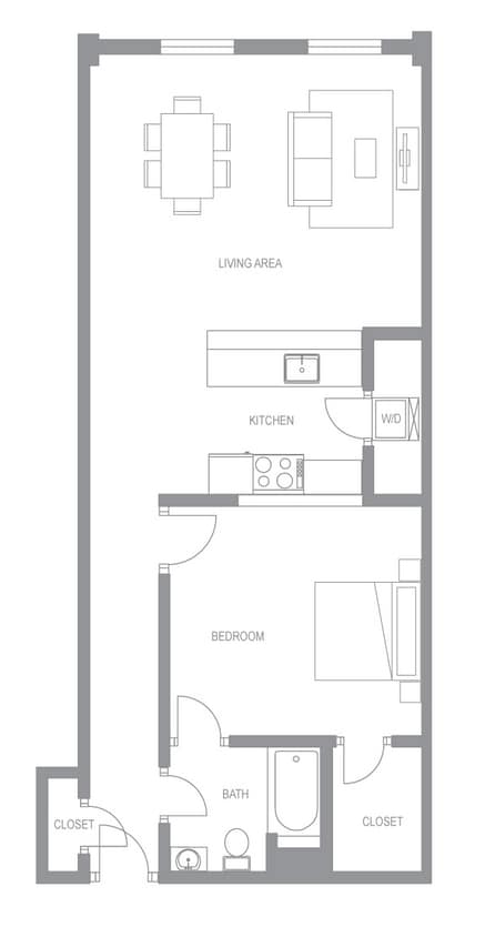 Floor Plan - Montesino One Bedroom B