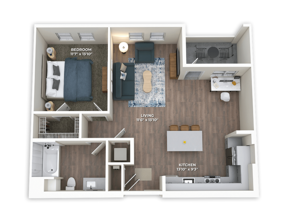 Floor Plan - A3.2 One Bedroom