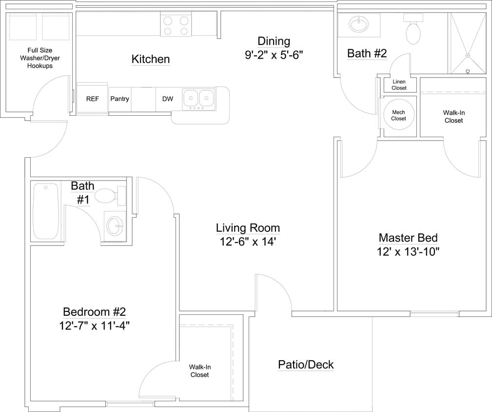Floor Plan - Two Bedroom