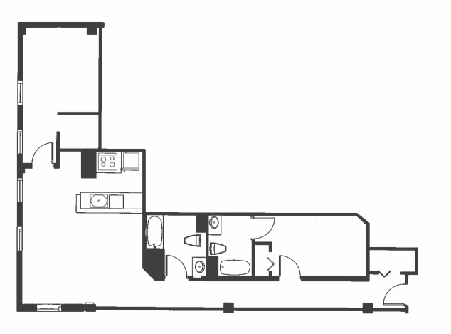 Floor Plan - 2 Bed 2 Bath - B2O
