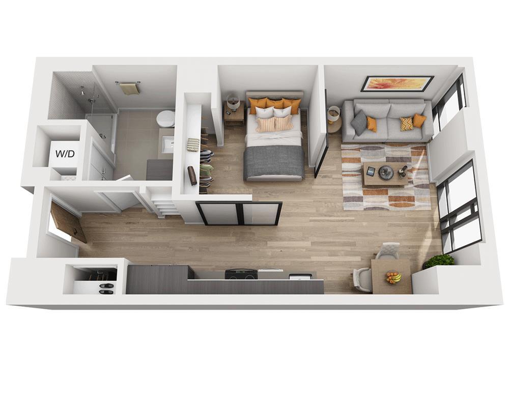 Floor Plan - One Bedroom A1O