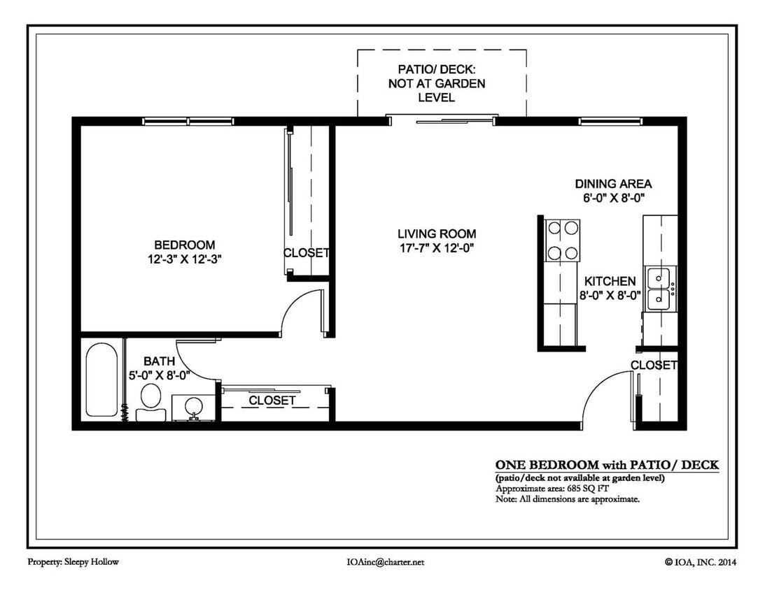 Floor Plan - 1 Bed