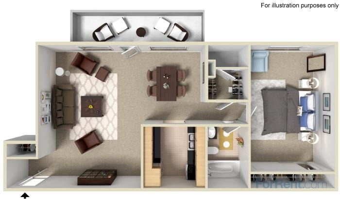 1BR/1BA - 1 BEDROOM 1 BATH