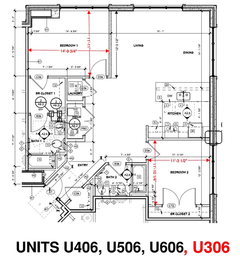 Floor Plan - Furnished E. Corner Lake View