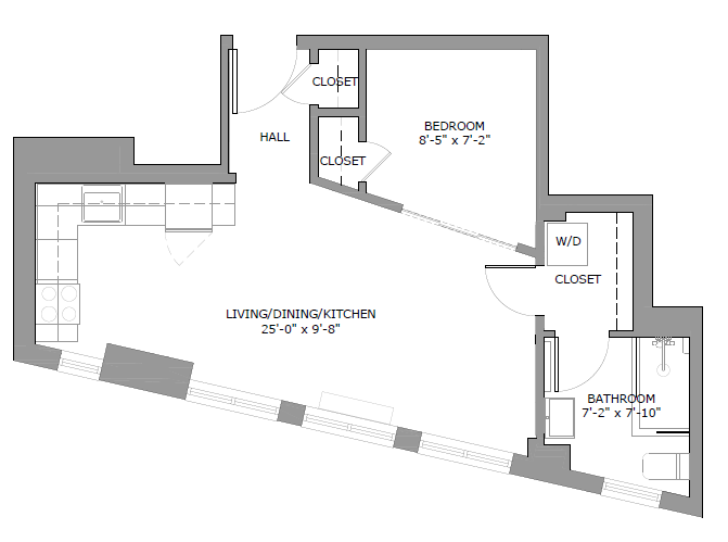 Floor Plan - Junior 1 Bedroom