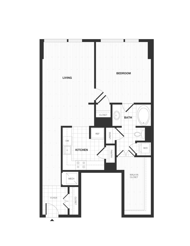 Floor Plan - 1 Bed/1 Bath