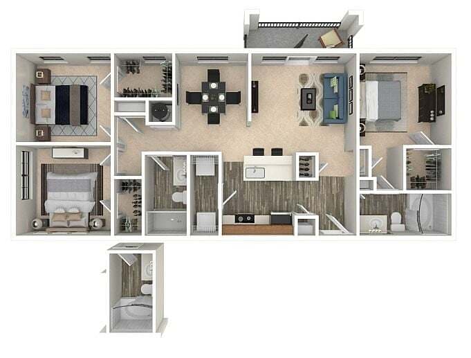 C2 3D Floorplan - C2