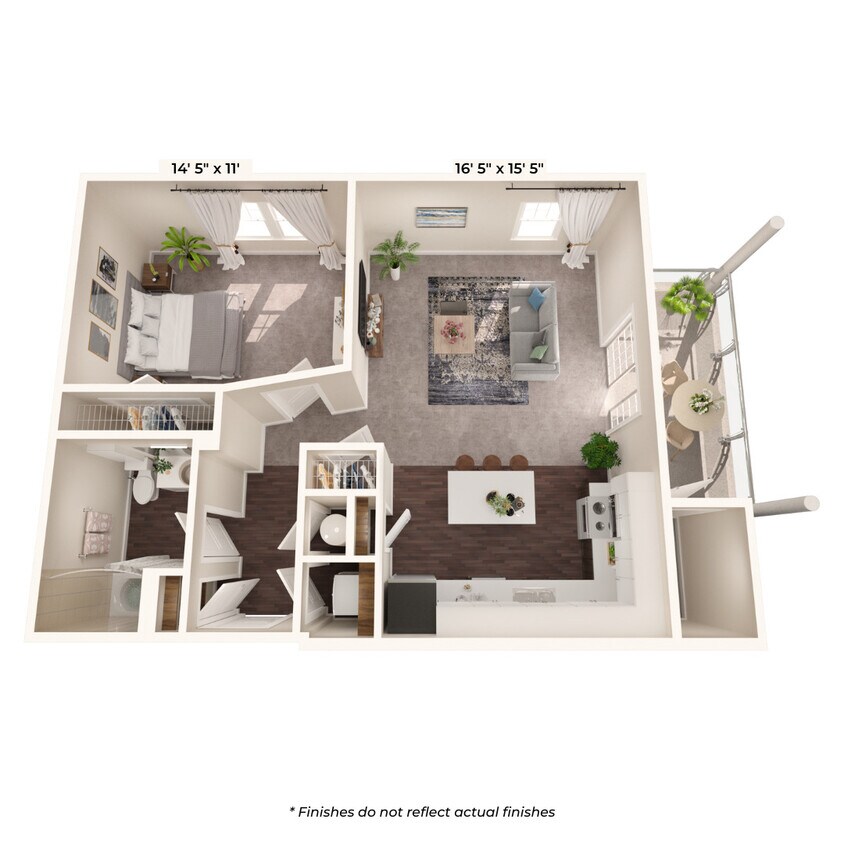 Everglades: 1 Bed, 1 Bath | 765 SF - Everglades