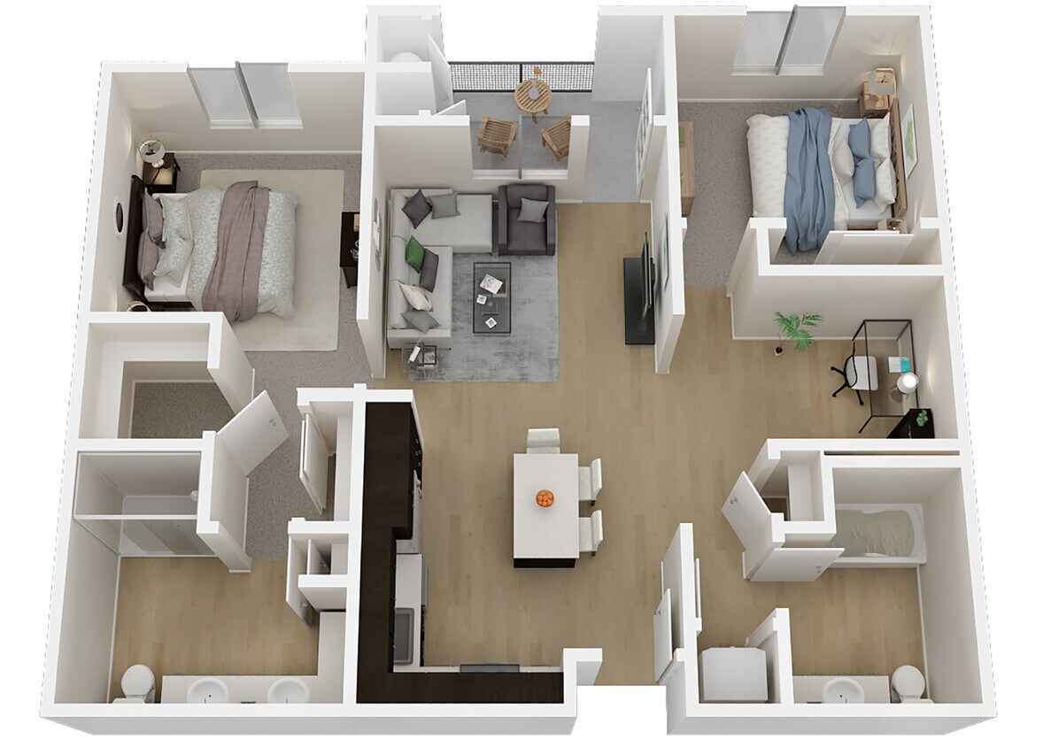 Floor Plan - B2 2x2 D