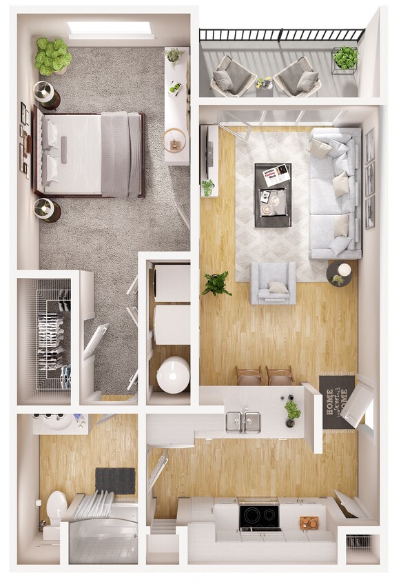 Floor Plan - 1B w/ Patio Renovation 3
