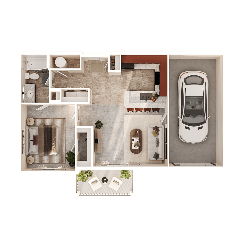 Floor Plan - Bob Cat - Attached Garage