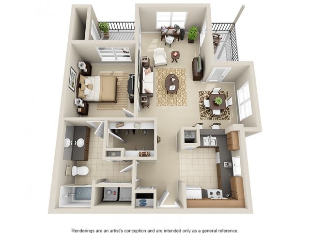 Floor Plan - One Bedroom A4