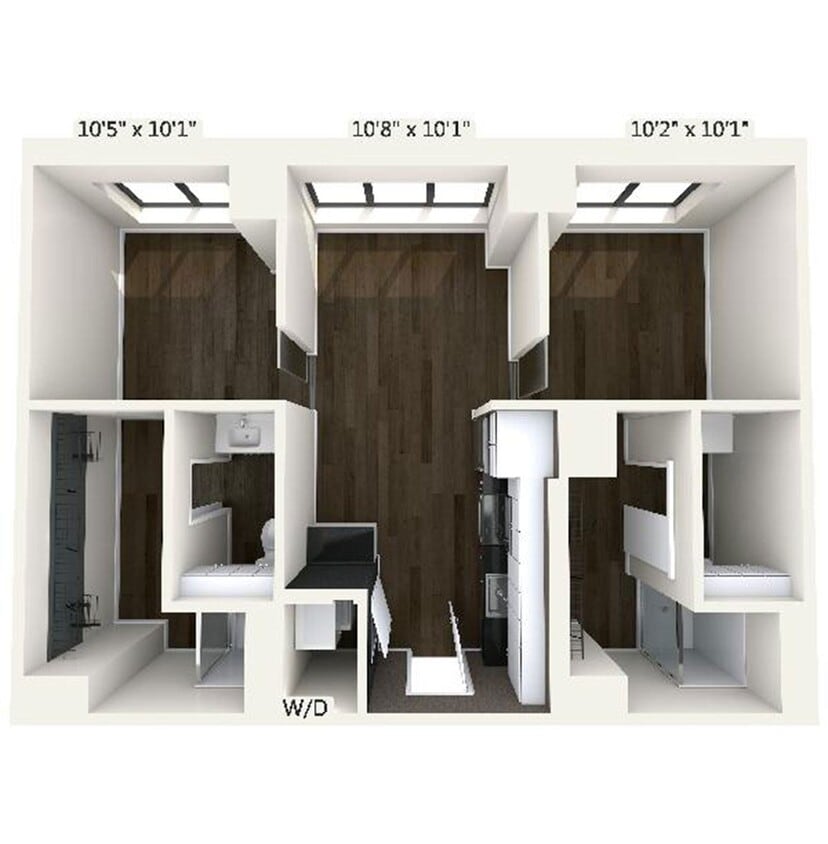 Floor Plan - B2 | 2 Bed | 2 Bath