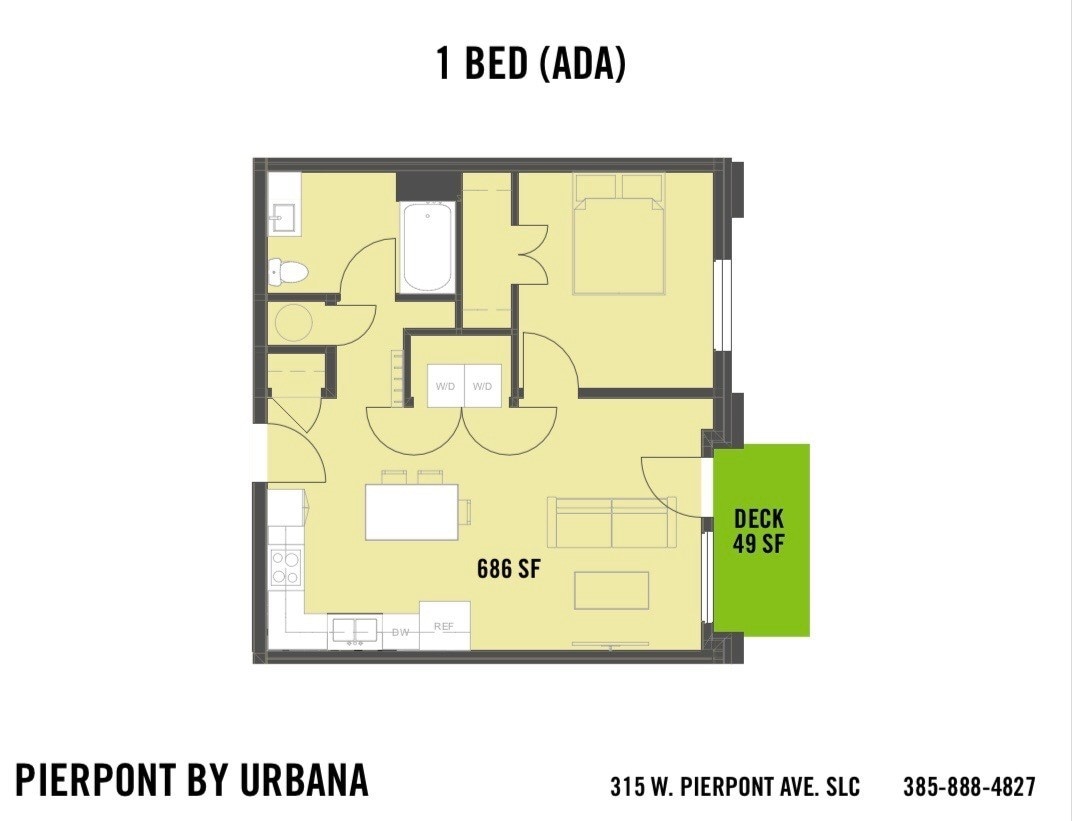 Floor Plan - 1 BED (ADA)