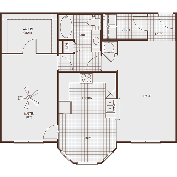 Floor Plan - 1 Bed