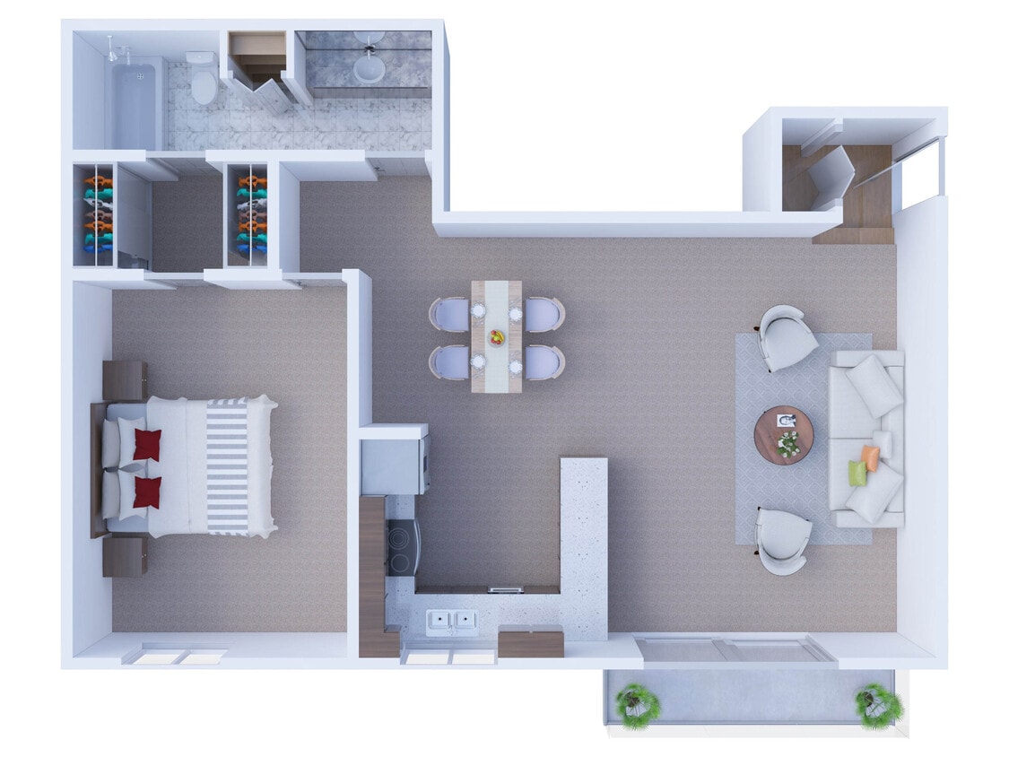 Floor Plan - 1 Bedroom Floor Plan A3