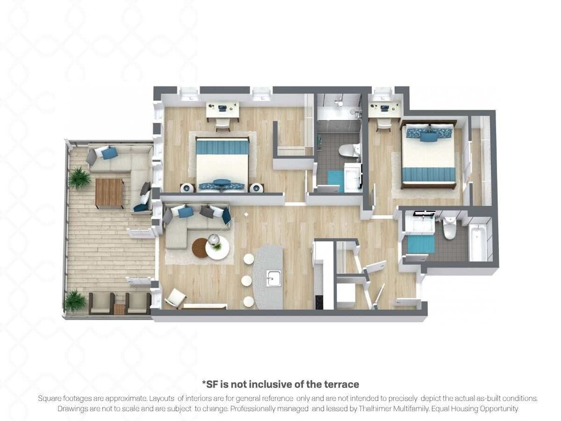 Floor Plan - Decantur | +325 sqft Terrace