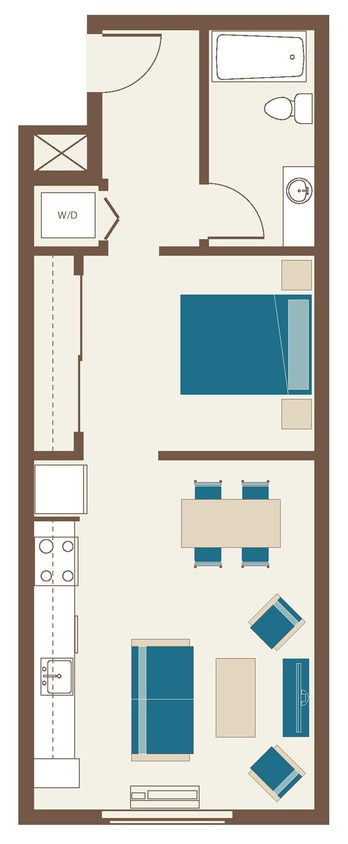 Floor Plan - Urban One Bedroom B7