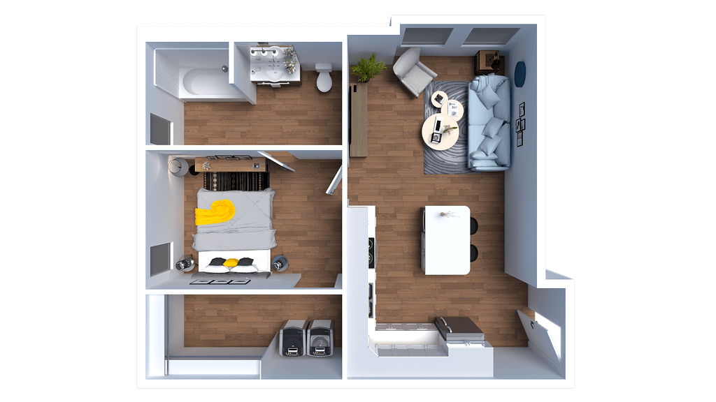 Floor Plan - A - 1 Bed 1 Bath - ADA