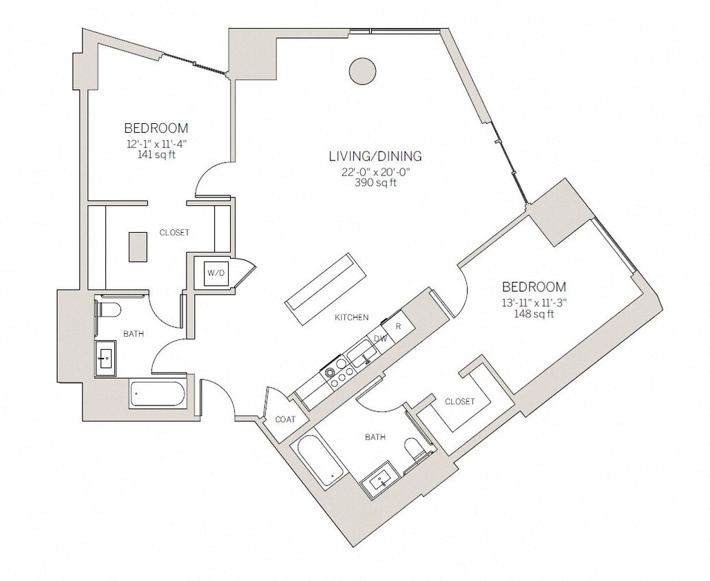 Floor Plan - Two Bedroom Premium - L