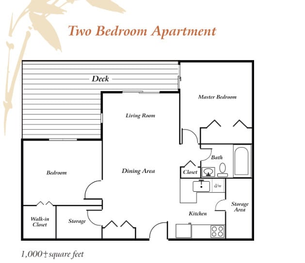 Floor Plan - Two Bedroom