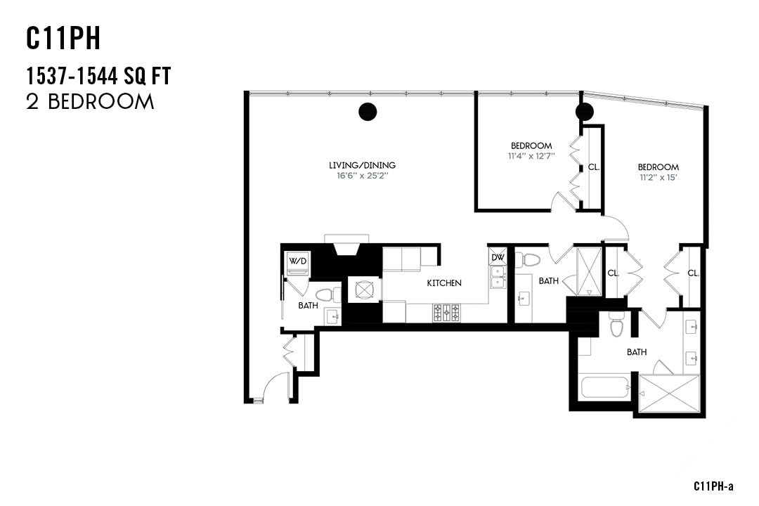 Floor Plan - Two Bedroom Penthouse C11