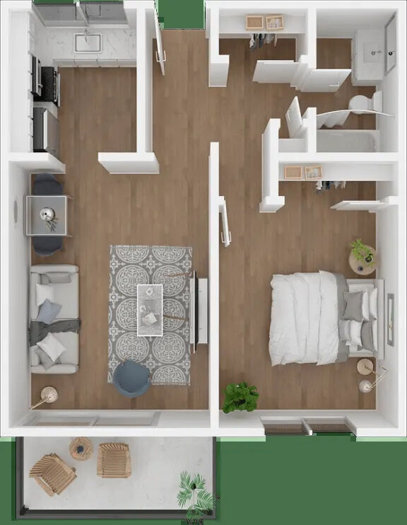 Floor Plan - 1x1