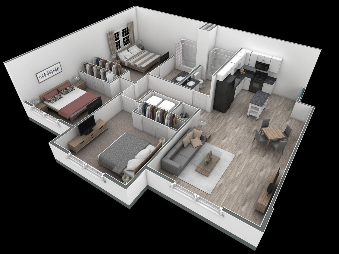 Floor Plan - 3-2 BR Retreat Overlook
