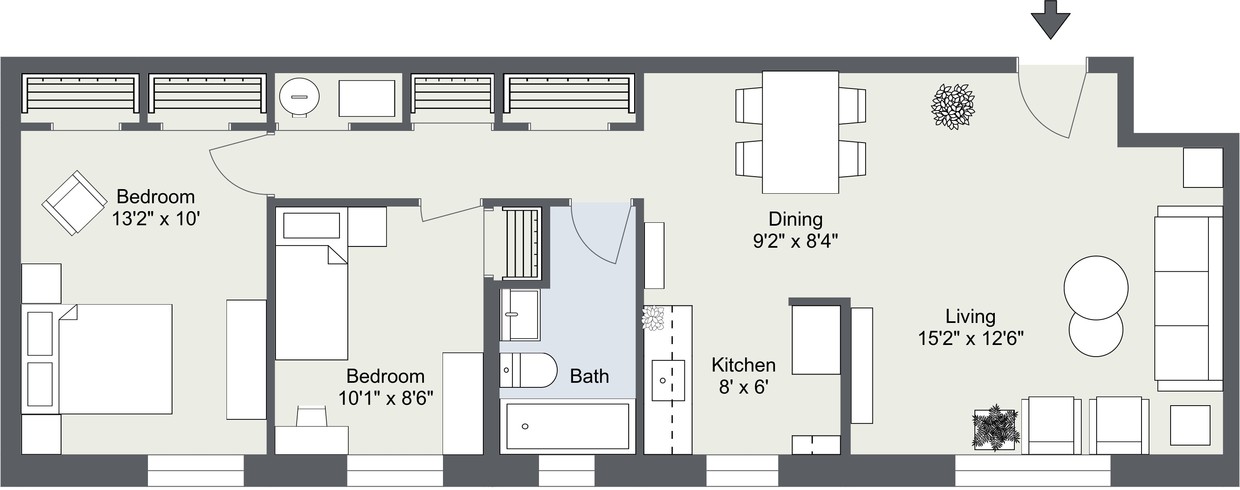 Floor Plan - 2 bedroom apartment