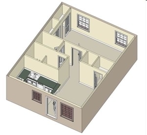 1BR/1BA - 1X1 MED S