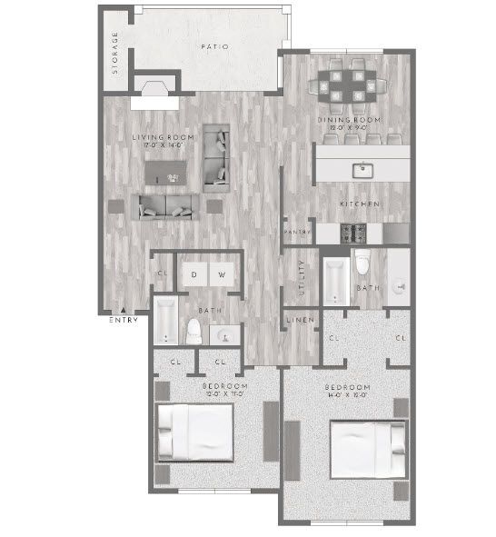 Floor Plan - B2 - 2X2