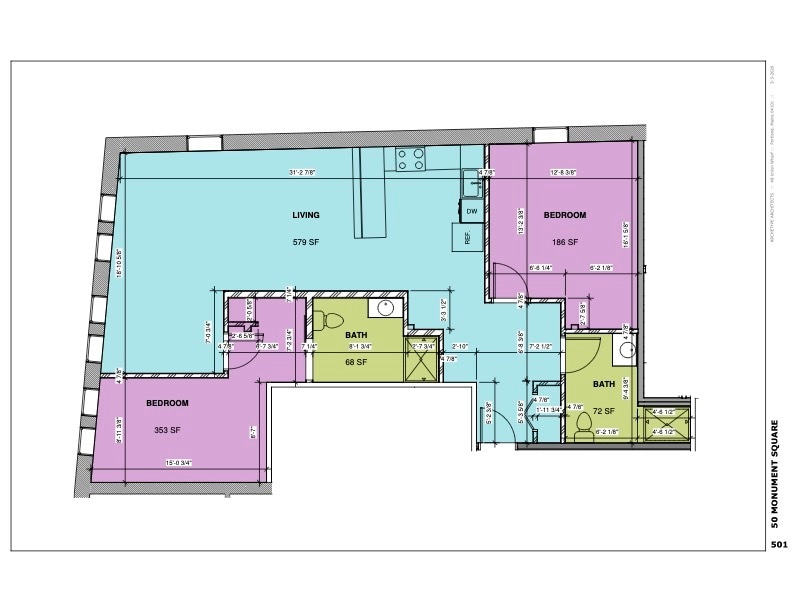 Floor Plan - 50 Monument Square, Unit 501