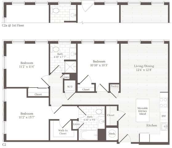 Floor Plan - 3 Bed 2 Bath