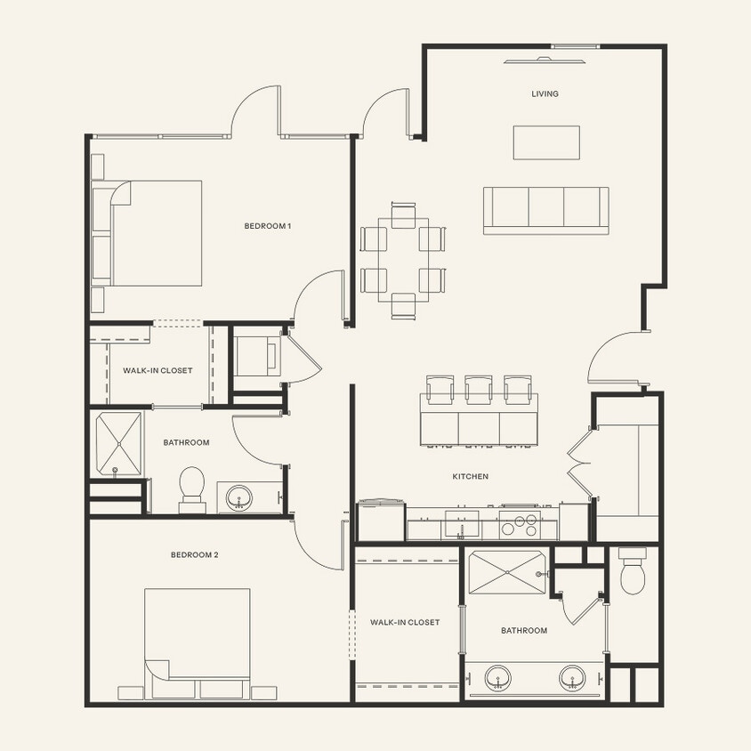 Floor Plan - B3 - Two Bedroom