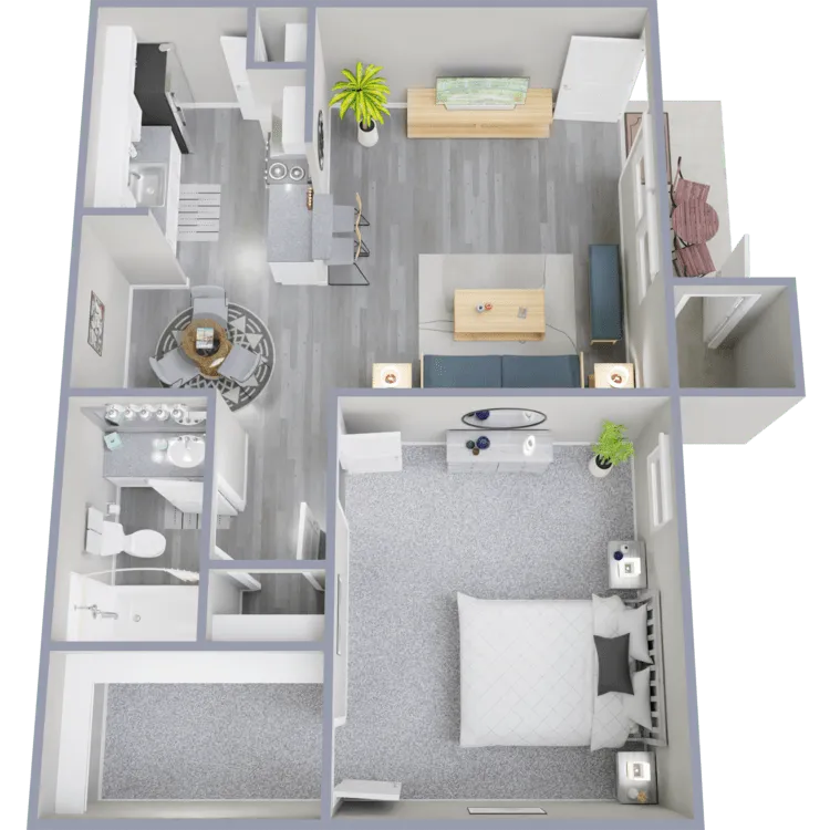 Floor Plan - 1x1-A