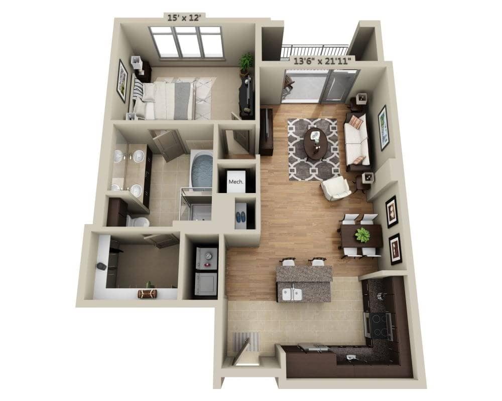 Plan D (A1C) - Floorplan D