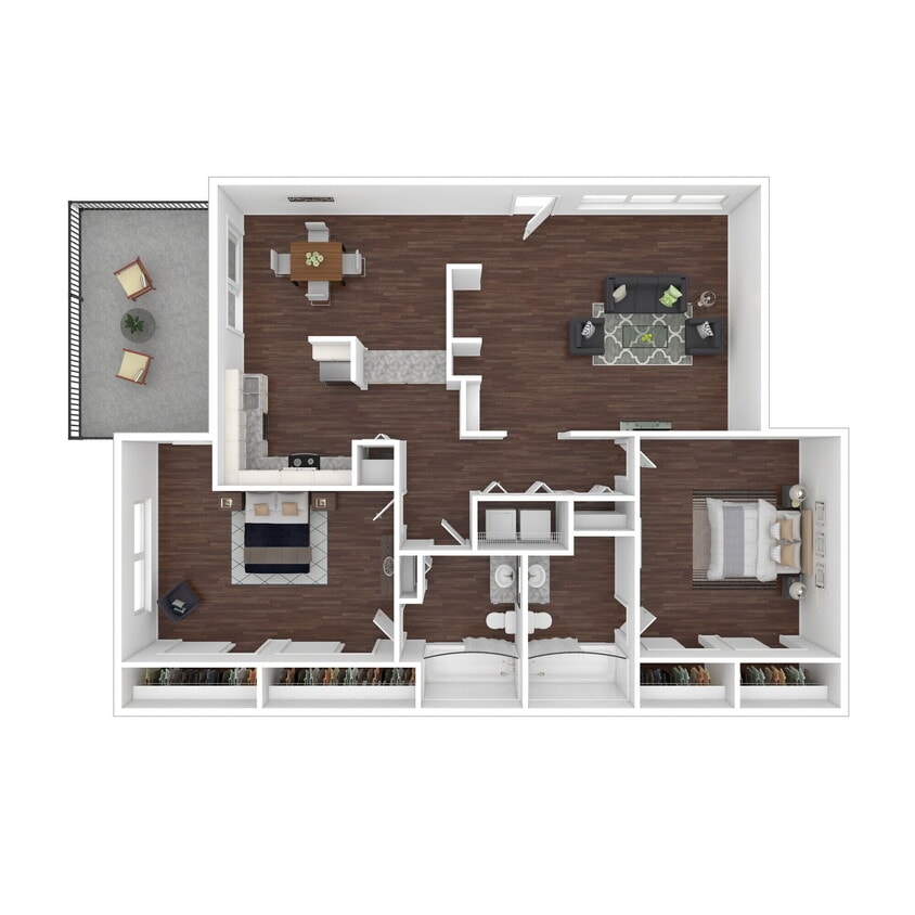 Floor Plan - 2x2U (Buena Vista II)