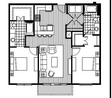 The Boulevard - 2 Bed 2 Bath A